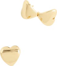 Madewell Heart Huggie Hoop Earrings