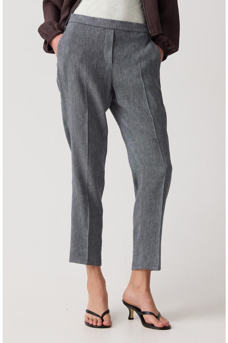 Treeca Linen Blend Pull-On Crop Pants, Main, color, INK BLUE - GGE