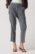 Theory Treeca Linen Blend Pull-On Crop Pants