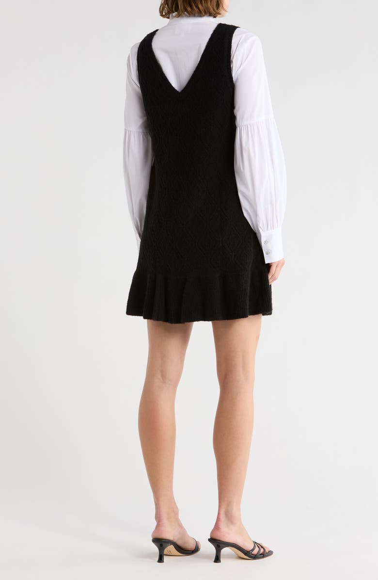 Cinq à Sept Greyson Twofer Minidress, Alternate, color, Black/ White