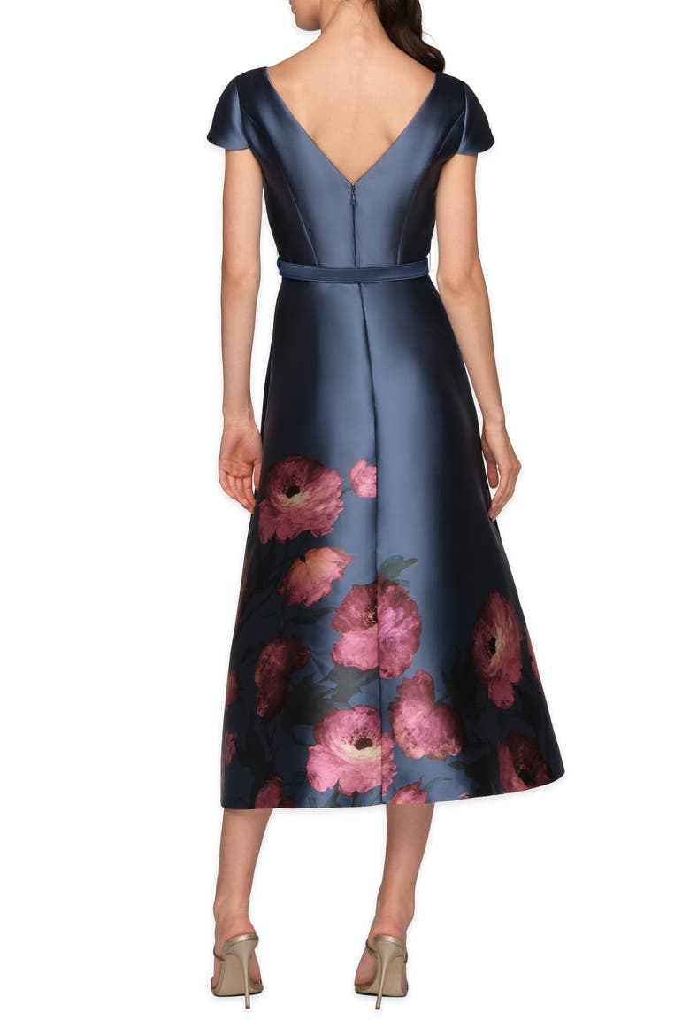Ina Belted Cocktail Dress, Alternate, color, CHAMBRAY MULTI