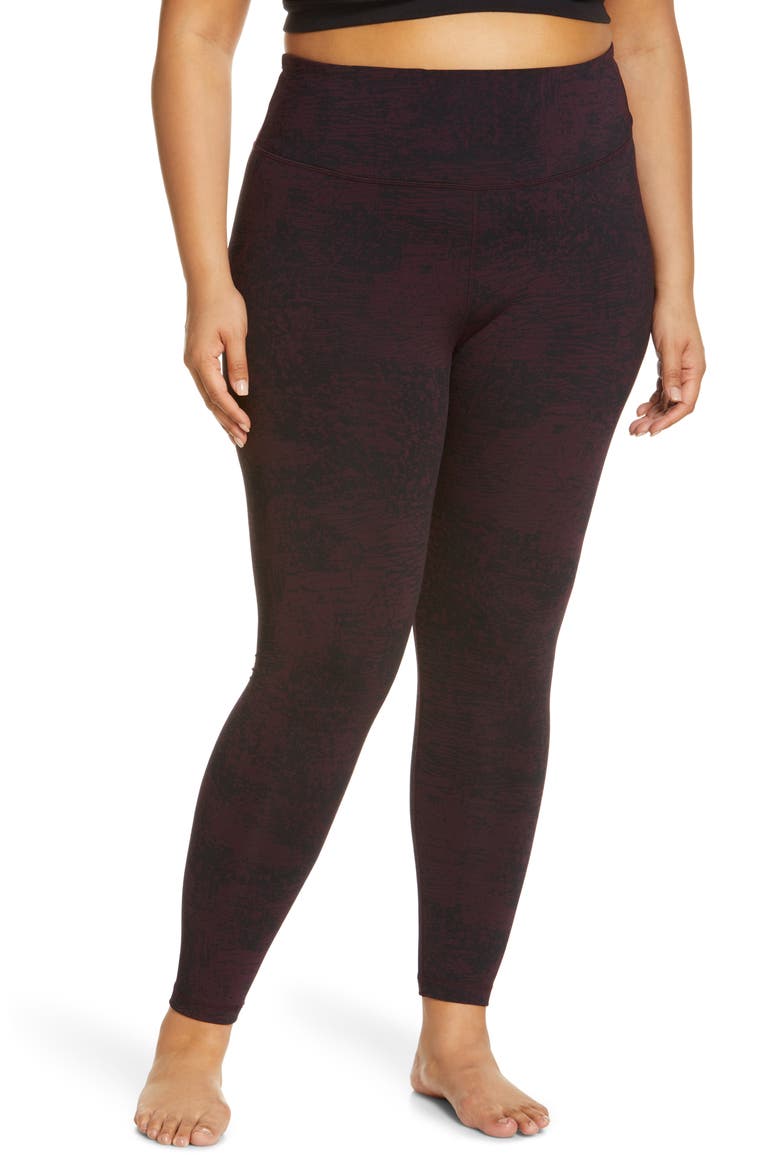 Jacquard High Waist Ankle Leggings, Main, color, PURPLE NEBULA BASALT JACQUARD