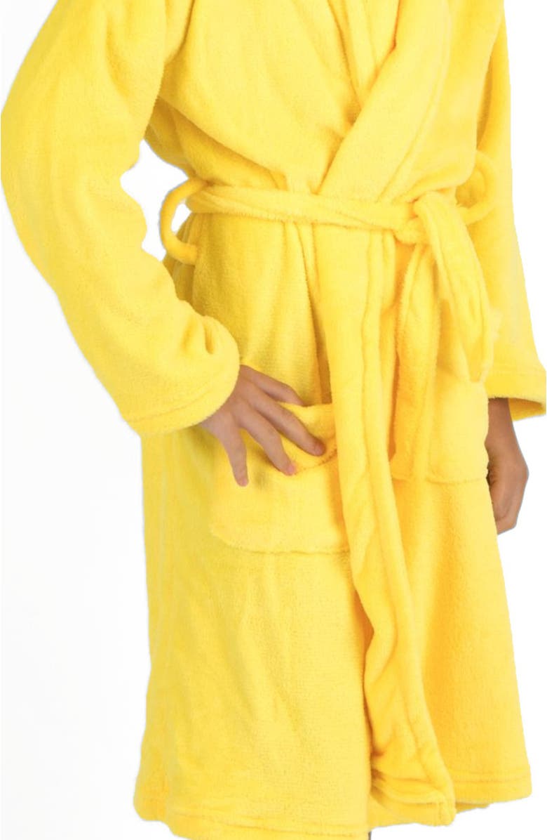 Leveret Kids Fleece Robe, Shawl Collar, Solid Colors, Alternate, color,