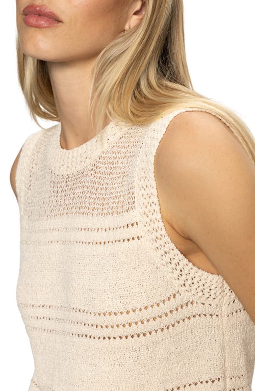 Sanctuary Waves Of Summer Stitched Sweater Tank Top In Neutral