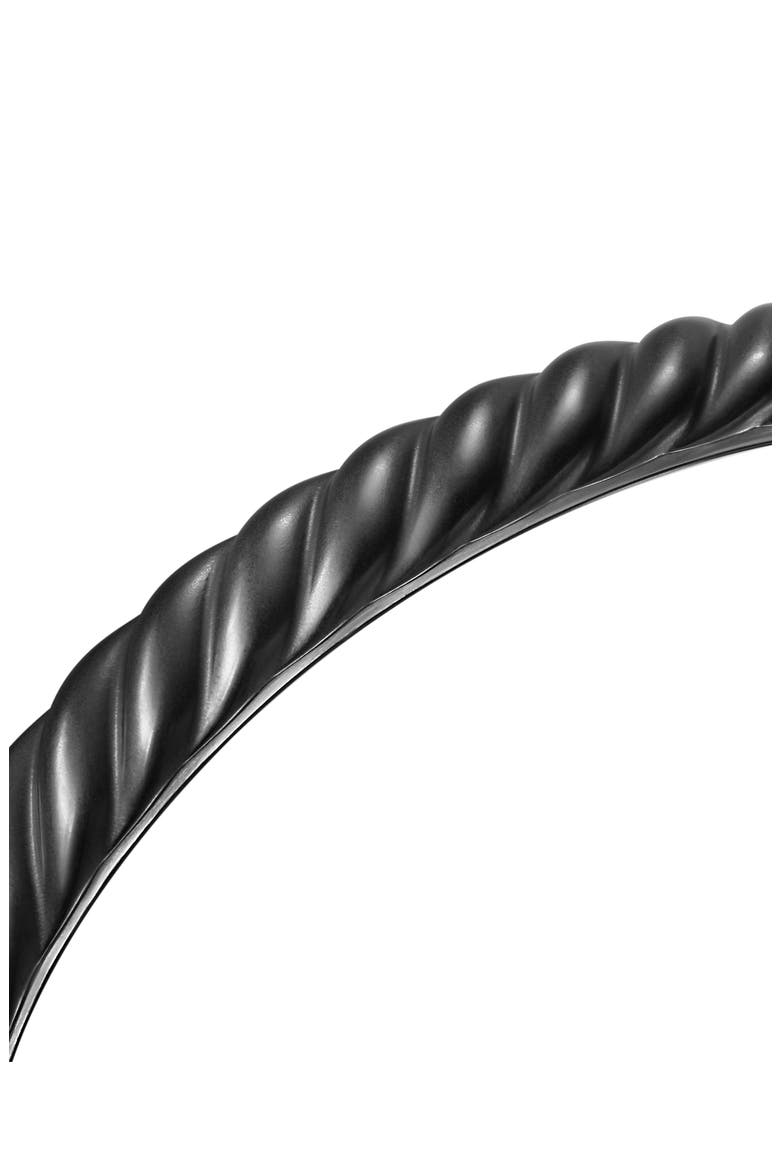 Men's Sculpted Cable Cuff Bracelet in Black Titanium, 7mm, Alternate, color, BLACK TITANIUM