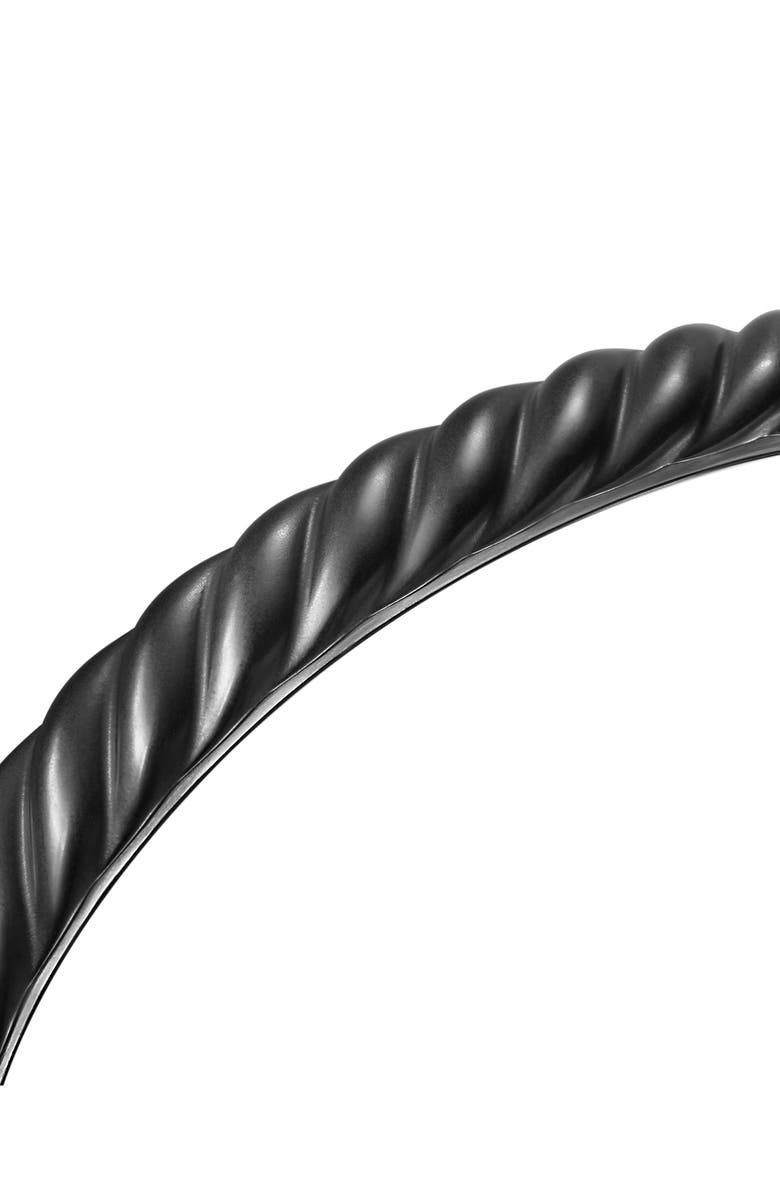 David Yurman Men's Sculpted Cable Cuff Bracelet in Black Titanium, 7mm, Alternate, color, Black Titanium