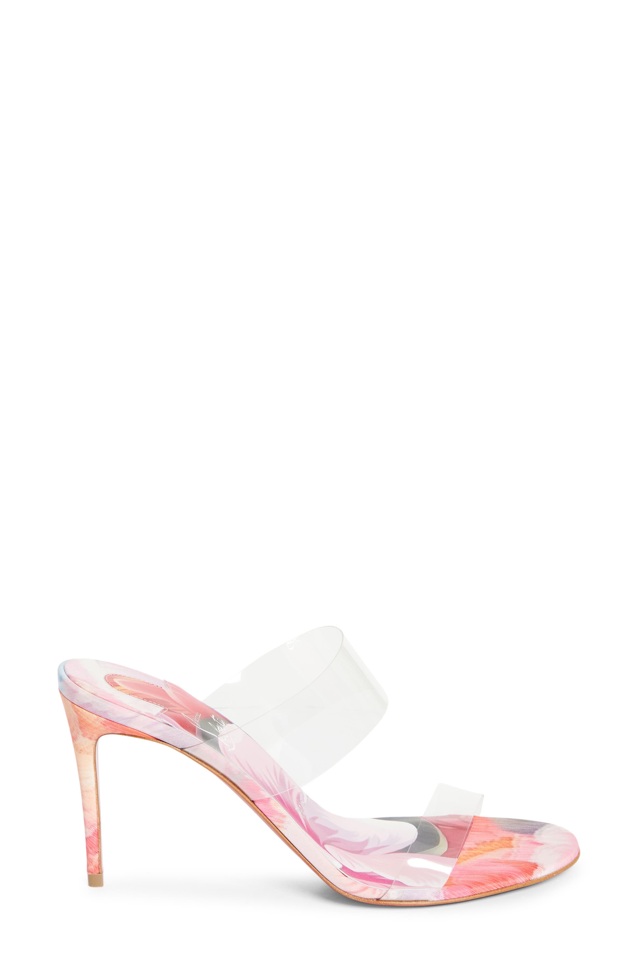 Christian Louboutin Just Nothing Slide Sandal, Alternate, color, Pink Multi