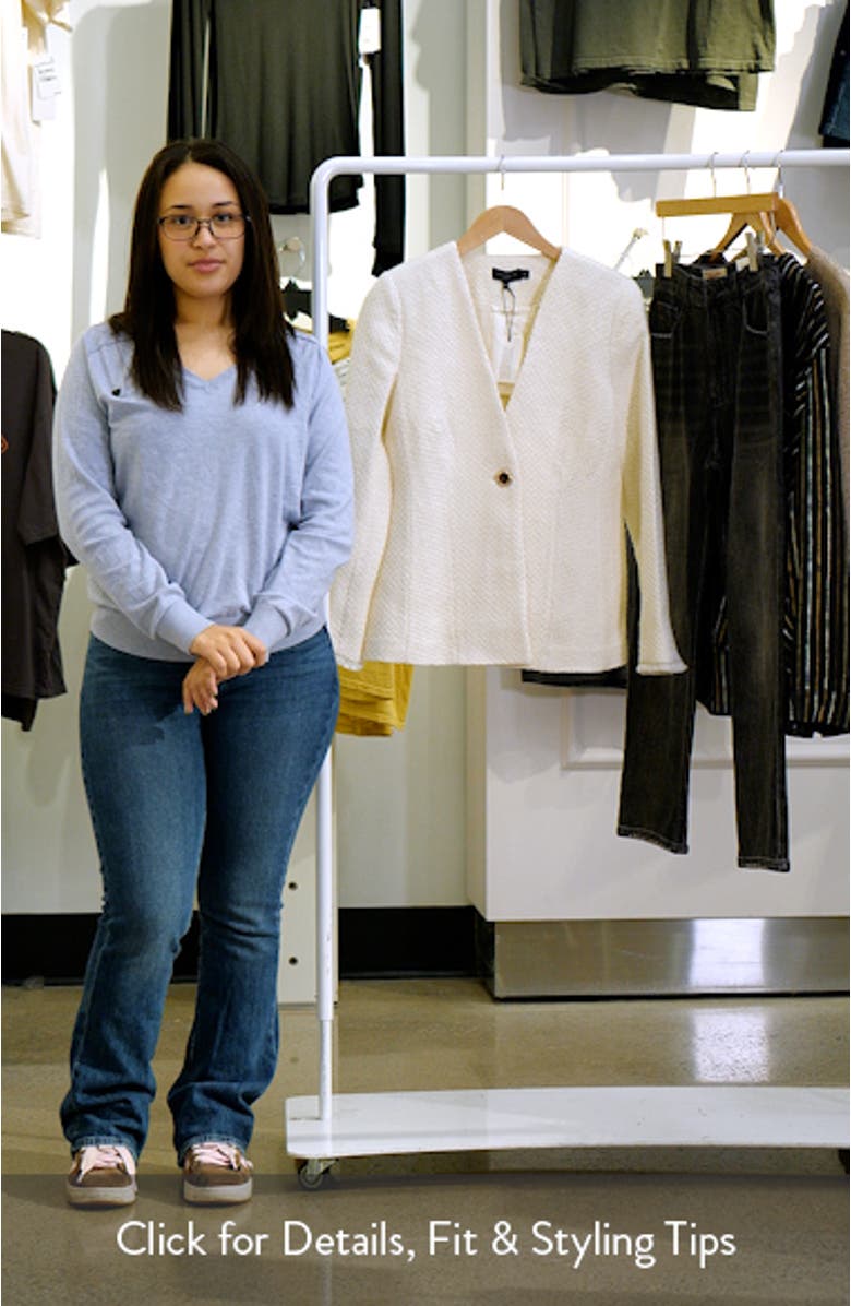 Tweed V-Neck Blazer, sales video thumbnail