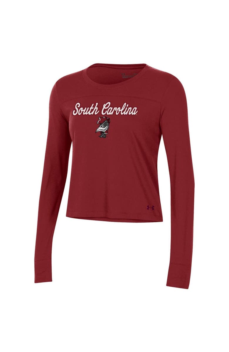 Under Armour Women's Under Armour Garnet South Carolina Gamecocks Vault Cropped Long Sleeve T-Shirt, Alternate, color, Garnet