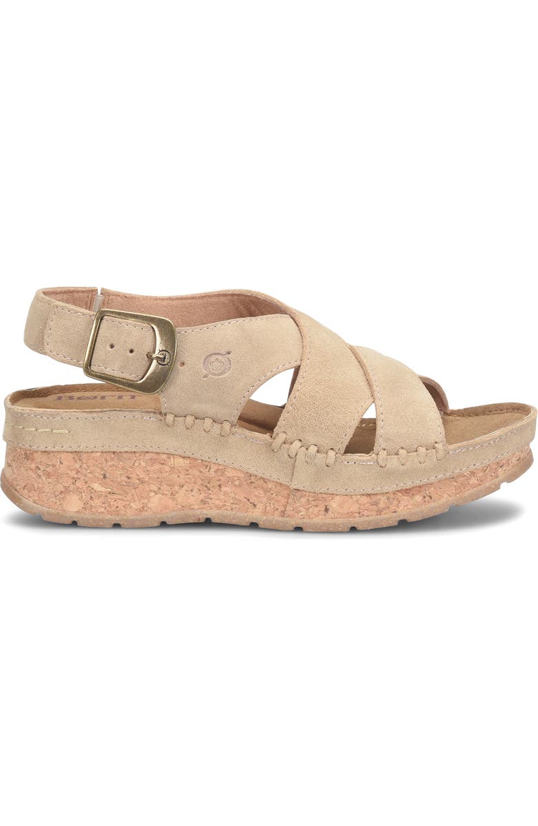 Børn Kavala Wedge Sandal, Alternate, color, Natural Suede