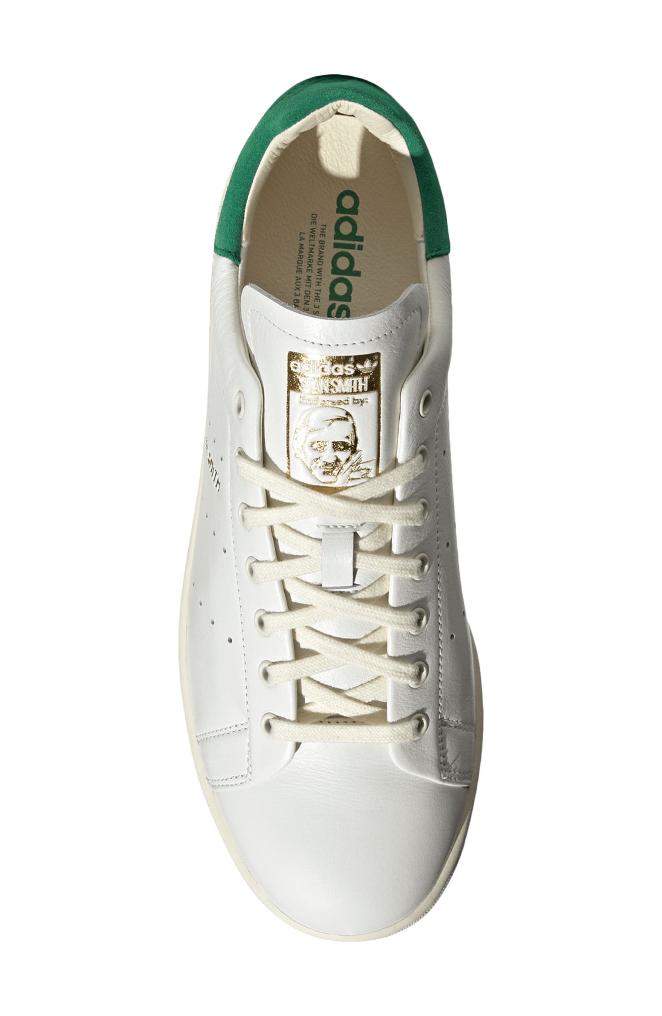 adidas Gender Inclusive Stan Smith Lux Sneaker, Alternate, color, Cloud White/Cream White/Green