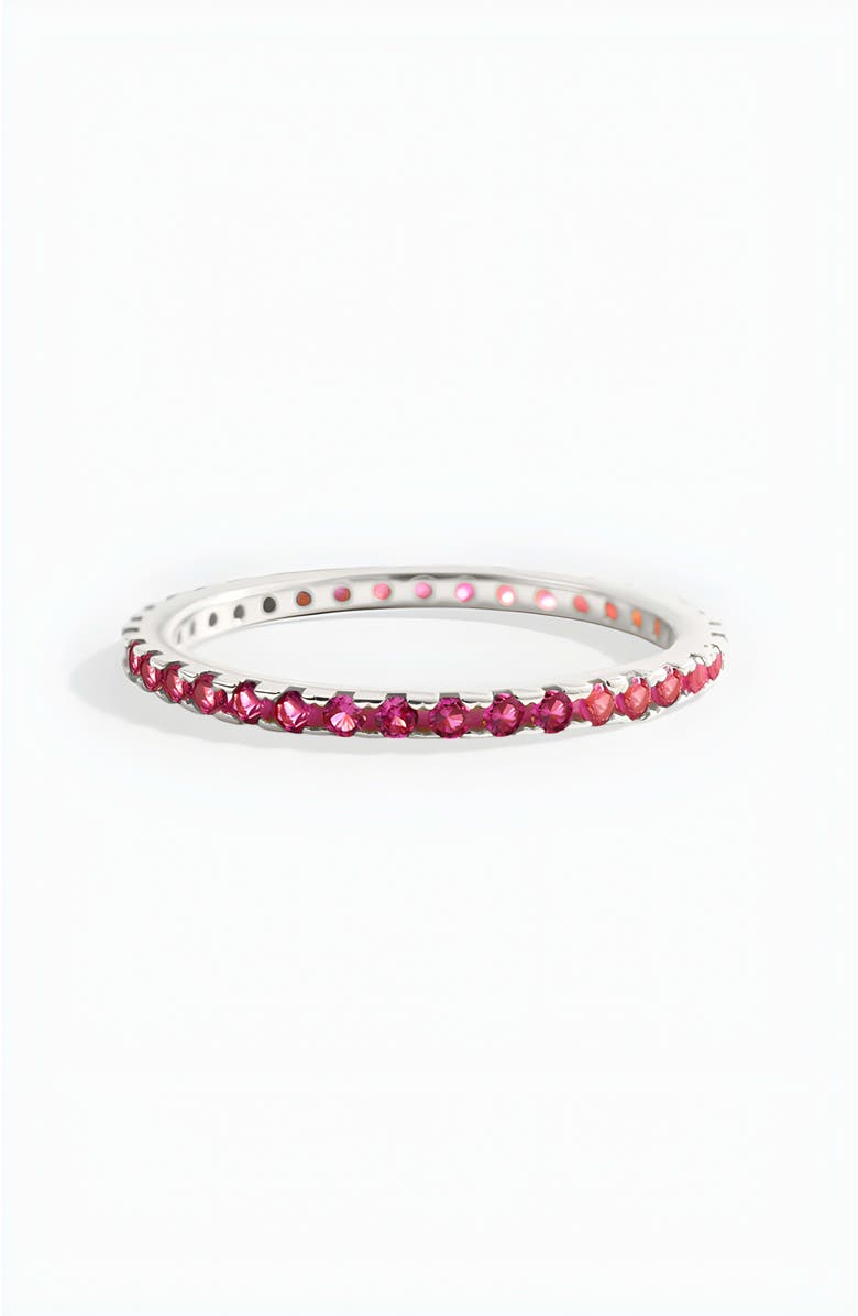Mint & Lily July Birthstone Eternity Stacking Ring, Alternate, color, 925 Sterling Silver