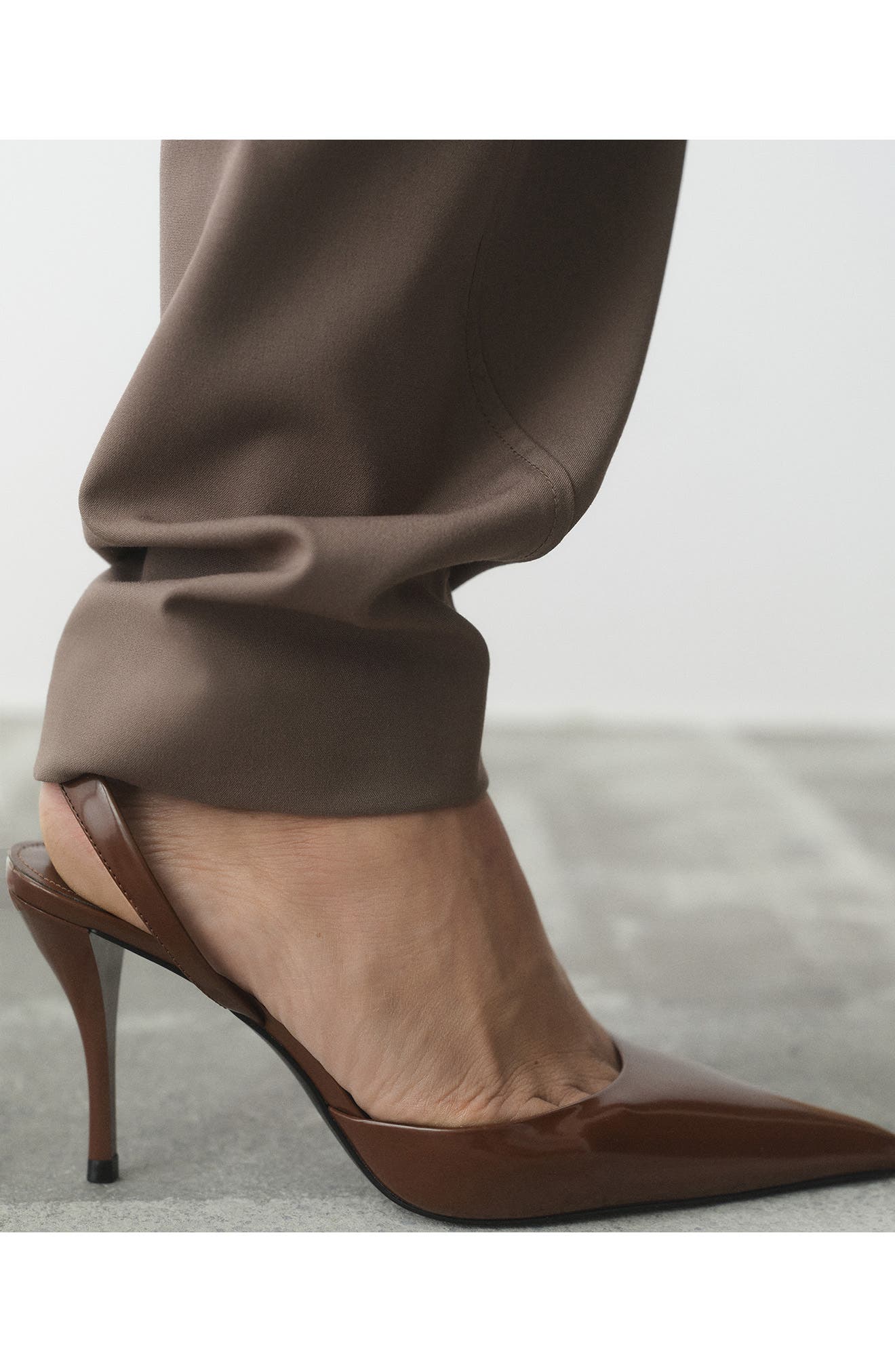 Slingback Stiletto Pump, Alternate, color, COGNAC