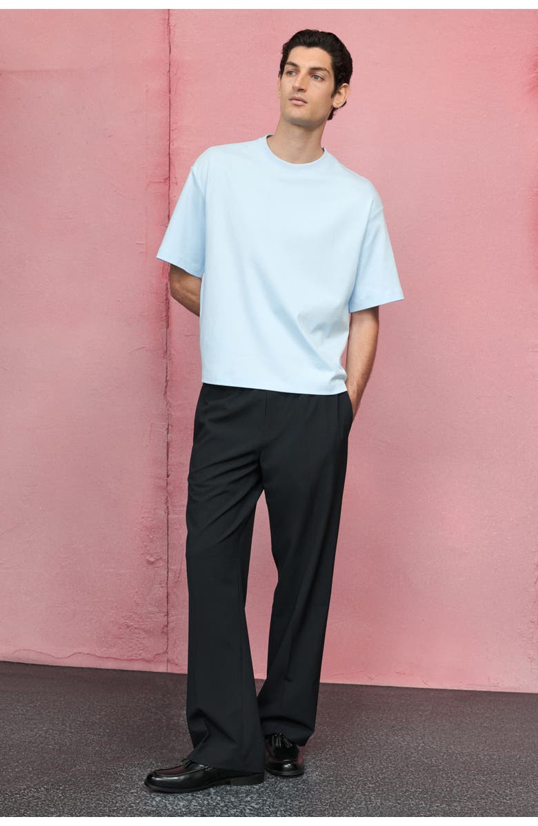 H&M Loose Fit Boxy-style T-shirt, Alternate, color, Light Blue