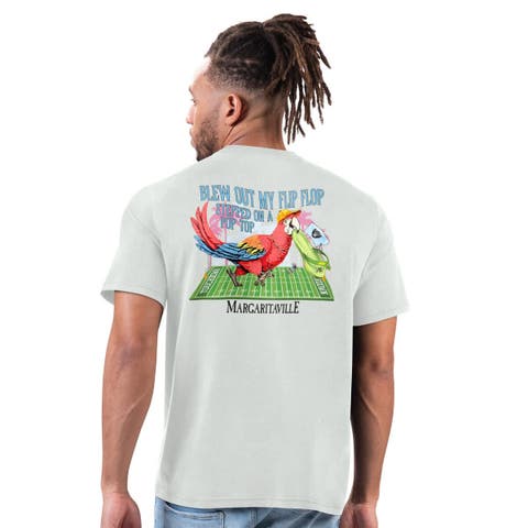 Men's Margaritaville Gray Las Vegas Raiders Flip Flop T-Shirt
