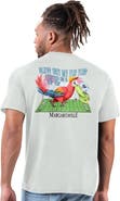 Margaritaville Men's Margaritaville Gray Las Vegas Raiders Flip Flop T-Shirt