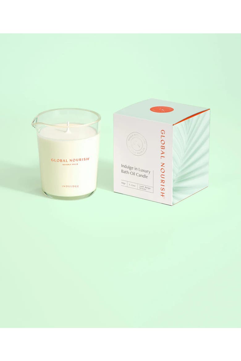 Indulge in Luxury Bath-Oil Candle, Main, color, White