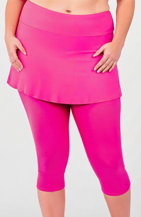 Plus Size Skirted Swim Capris