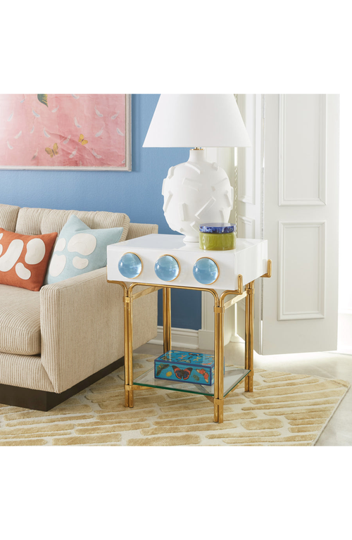 Jonathan Adler Large Lacquer Box In Blue