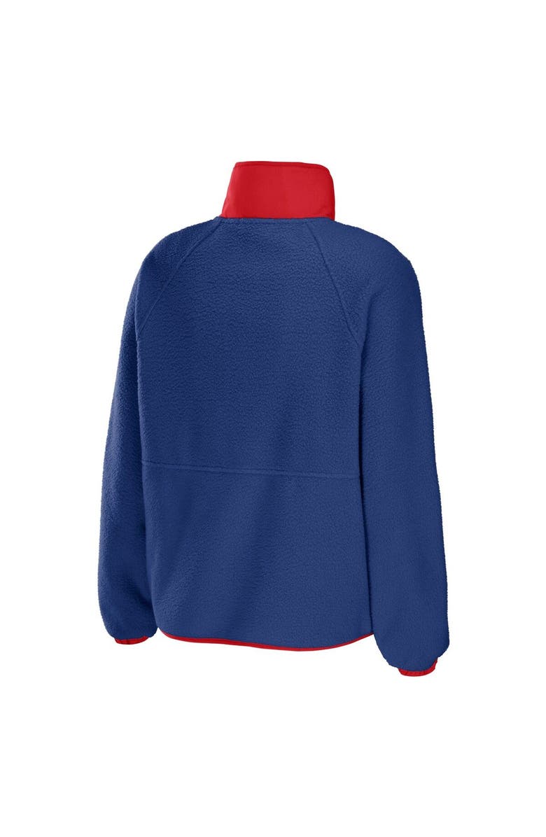 WEAR by Erin Andrews Women's WEAR by Erin Andrews Royal New York Giants Polar Fleece Raglan Full-Snap Jacket, Alternate, color, Royal