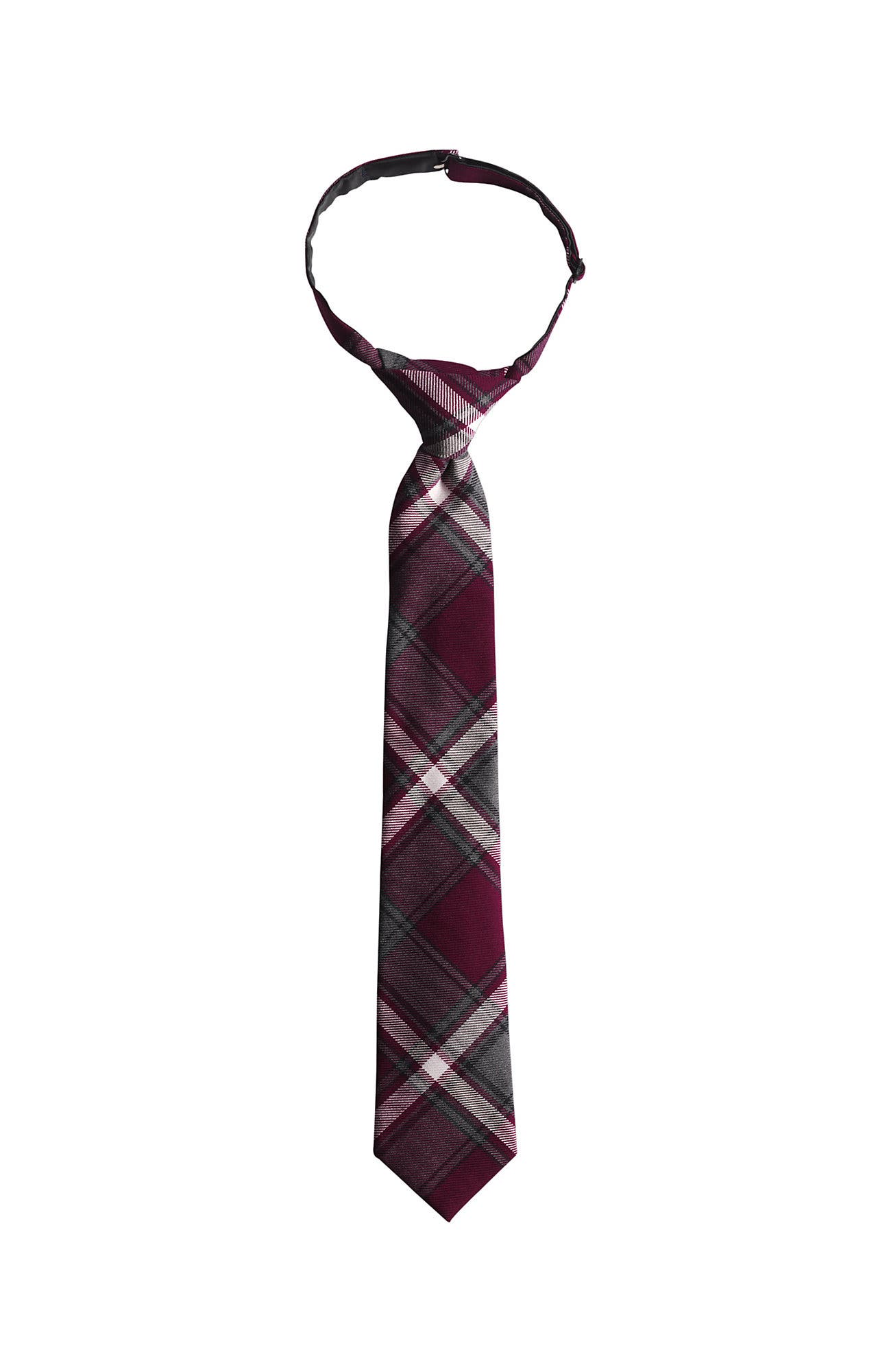 Burgundy/Gray Plaid