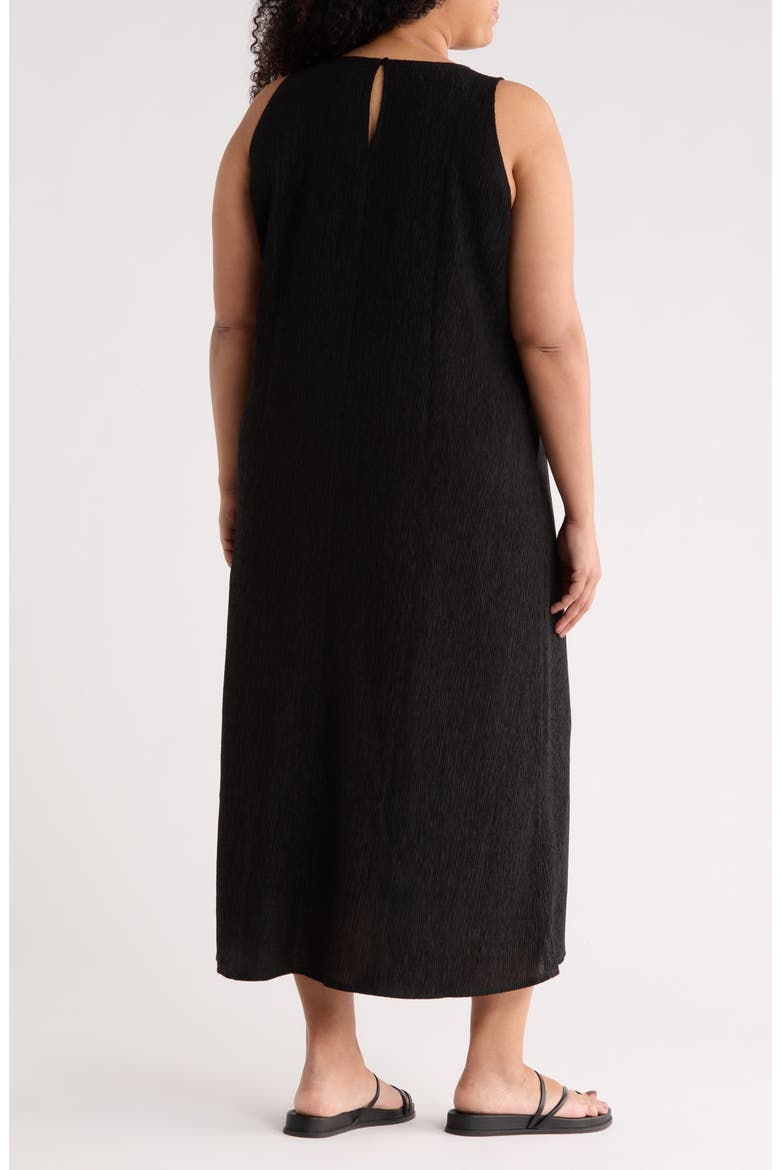 Texture Sleeveless Maxi Dress, Alternate, color, BLACK