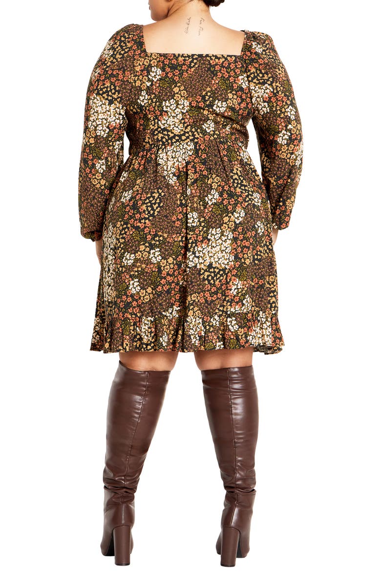 Tilly Floral Print Long Sleeve Minidress, Alternate, color, UNDERGROUND DITSY