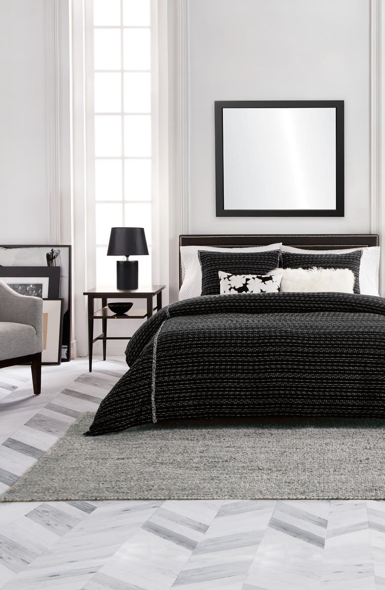 KARL LAGERFELD PARIS Tweed Comforter & Sham Set, Main, color, 