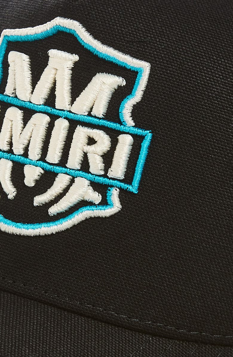 AMIRI MA Logo Trucker Hat, Alternate, color, Black