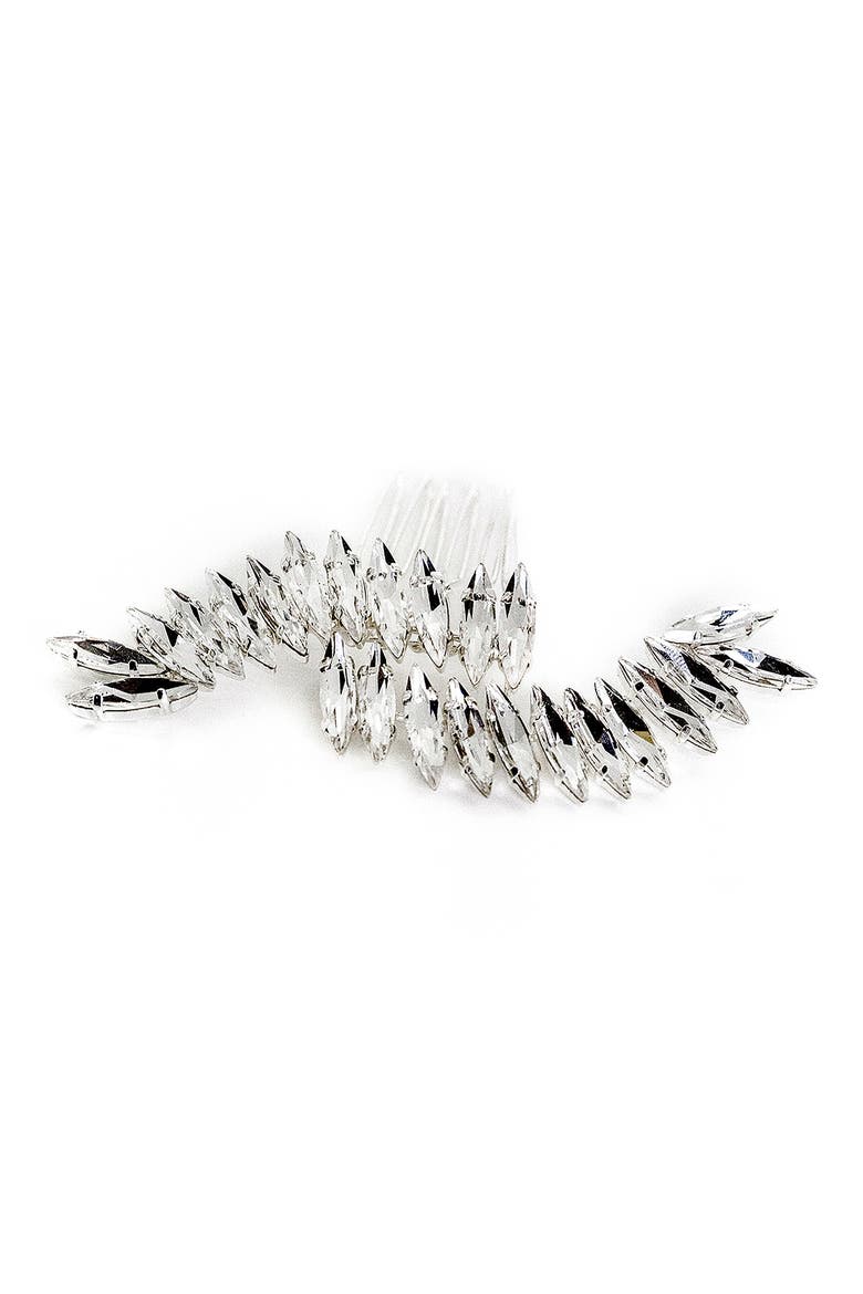 Idalia Crystal Hair Comb (Nordstrom Exclusive), Main, color, SILVER