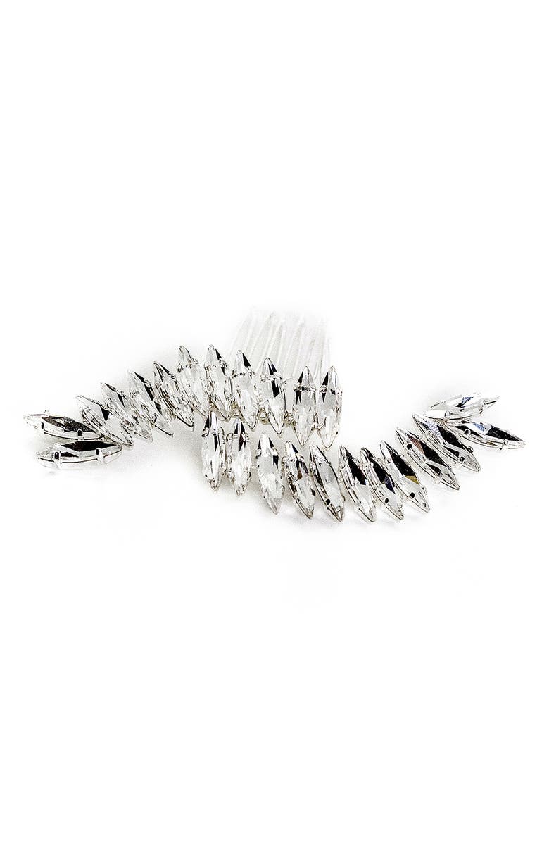 Brides & Hairpins Idalia Crystal Hair Comb, Main, color, Silver