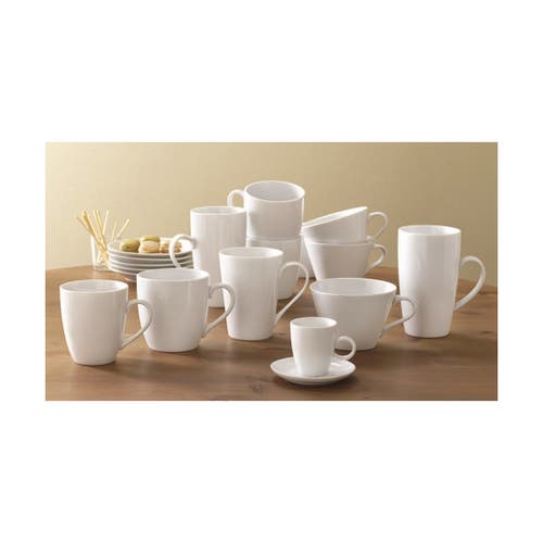 Tag 20oz White Porcelain Mug Spring Design Dishwasher Safe In White