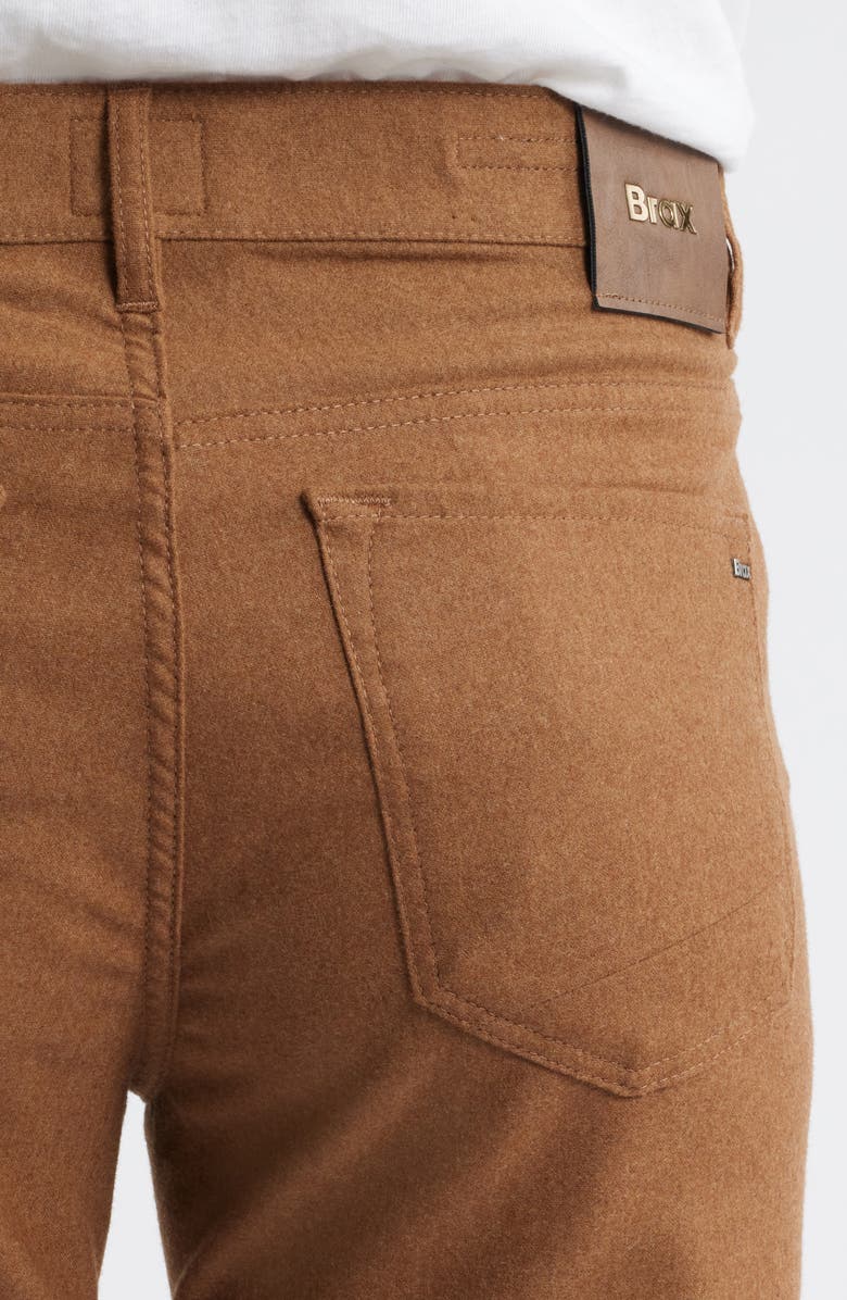 Brax Chuck Modern Fit Ceramica Flannel Five-Pocket Pants, Alternate, color, Toffee
