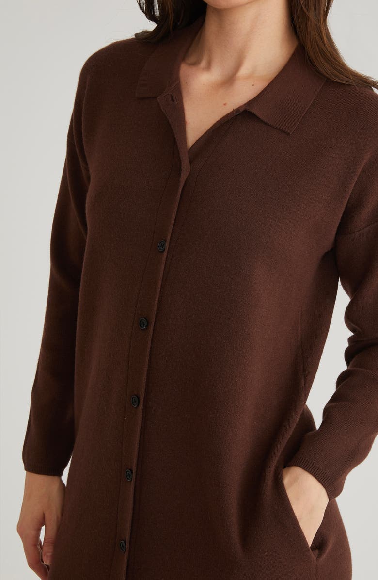 525 Christine Long Sleeve Button-Up Sweater Dress, Alternate, color, 