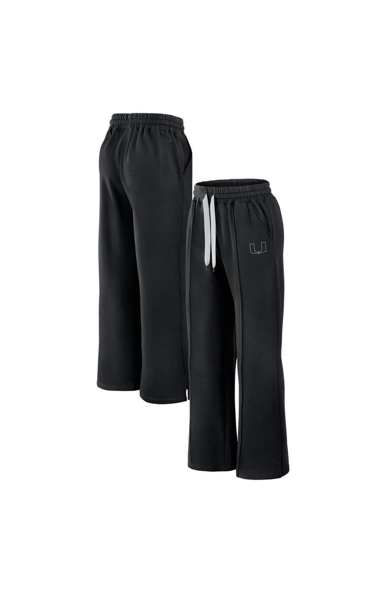 FANATICS Women's Fanatics Black Miami Hurricanes Prime Supersoft Fleece Flaired Sweatpants, Main, color, Black