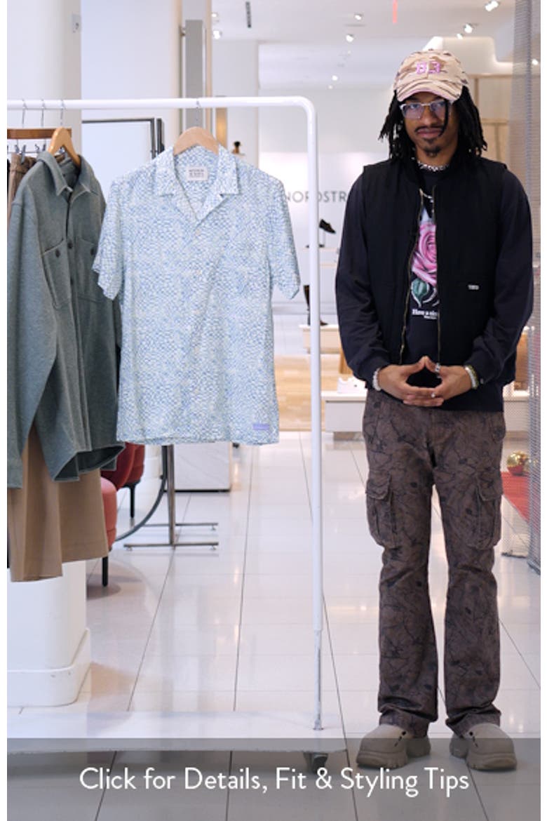 Relaxed Fit Print Short Sleeve Button-Up Shirt video