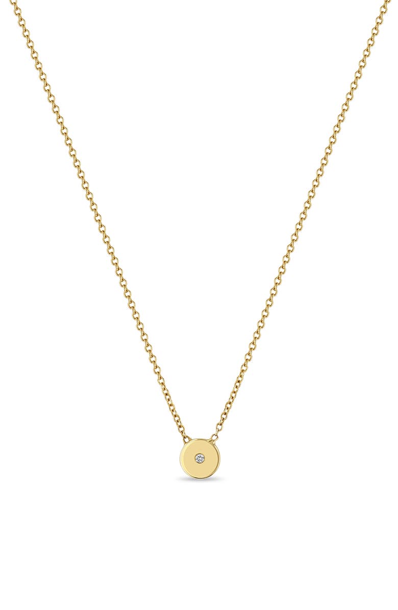 Zoë Chicco Medium Diamond Disc Pendant, Main, color, 