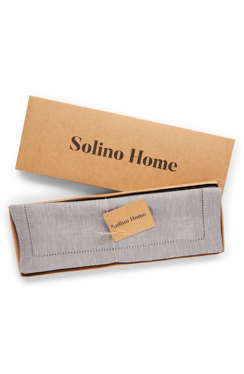 Solino Home Linen Placemats - Milan, 14" x 19", Alternate, color, Oyster Grey