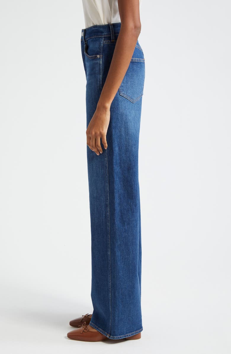 Veronica Beard Taylor High Waist Wide Leg Jeans, Alternate, color, Bright Blue