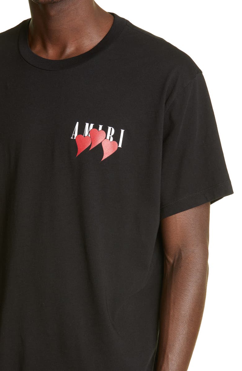 AMIRI Three Hearts Graphic Cotton Tee, Alternate, color,