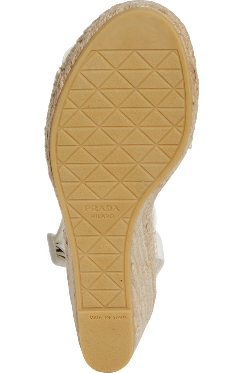 Prada Espadrille Wedge Sandal, Alternate, color, Avorio