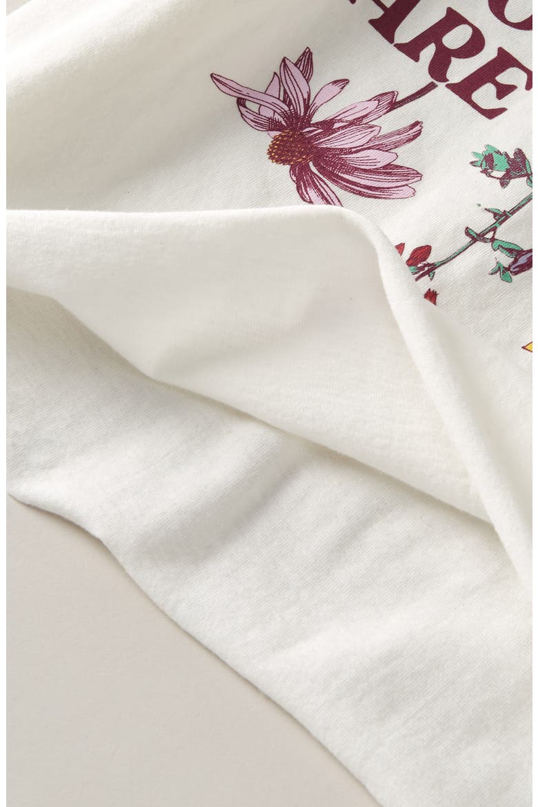 Kids' Crop Cotton Graphic T-Shirt, Alternate, color, IVORY EGRET GOOD THINGS