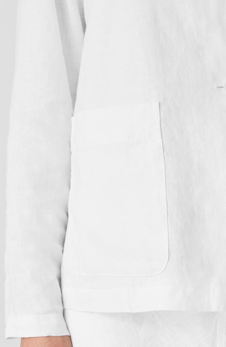 Eileen Fisher High Collar Organic Linen Jacket, Alternate, color,