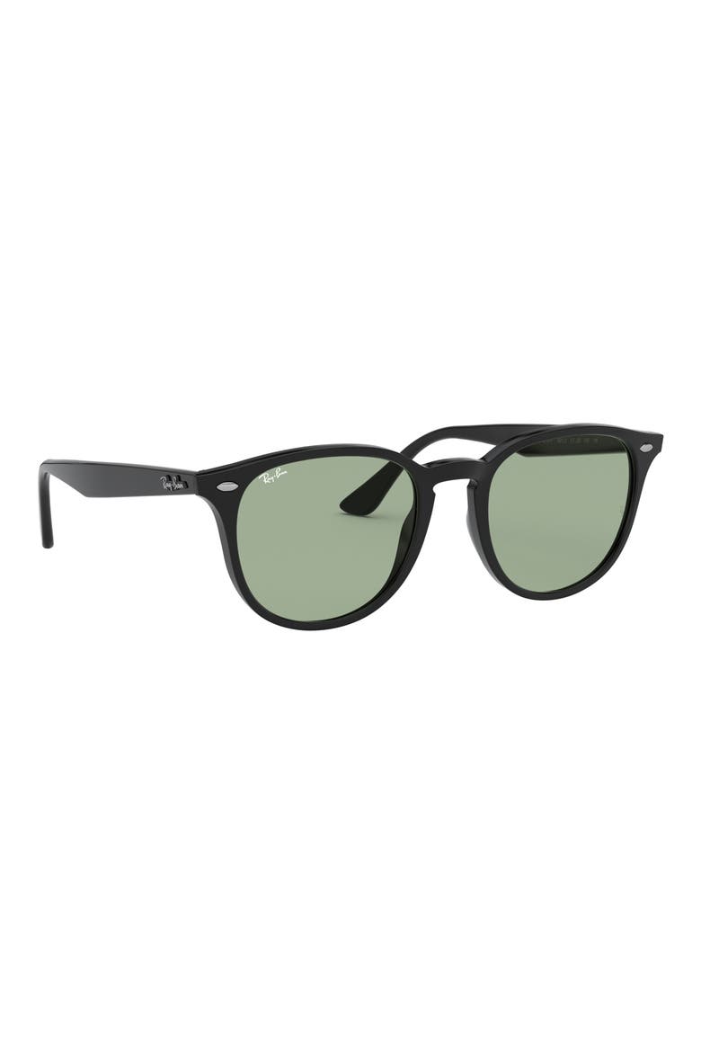 50mm Phantos Sunglasses, Alternate, color, BLACK / LIGHT GREEN