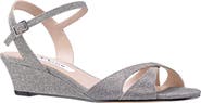 Nina Flora Ankle Strap Wedge Sandal