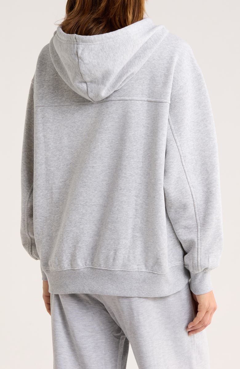 Abound Oversize Fleece Hoodie, Alternate, color, Grey Soft Heather