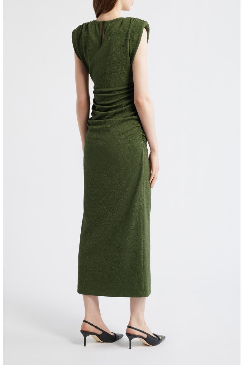 Cap Sleeve Textured Knit Midi Dress, Alternate, color, LODEN