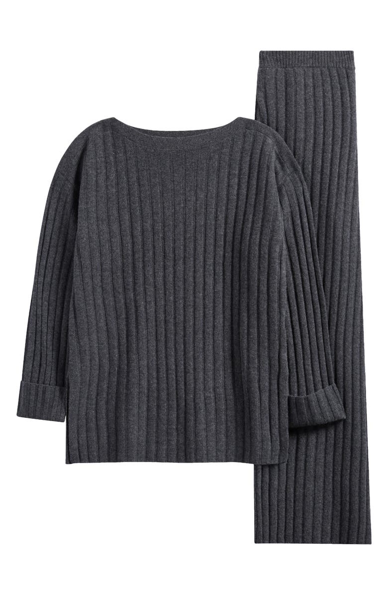 Nordstrom Ribbed Cashmere Lounge Set, Alternate, color, 