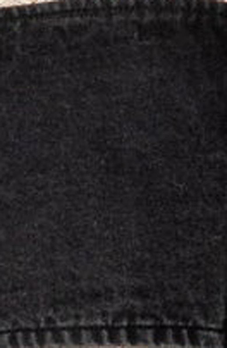 EDIKTED Karlie Lace Trim Denim Tube Top, Alternate, color, Black-Washed