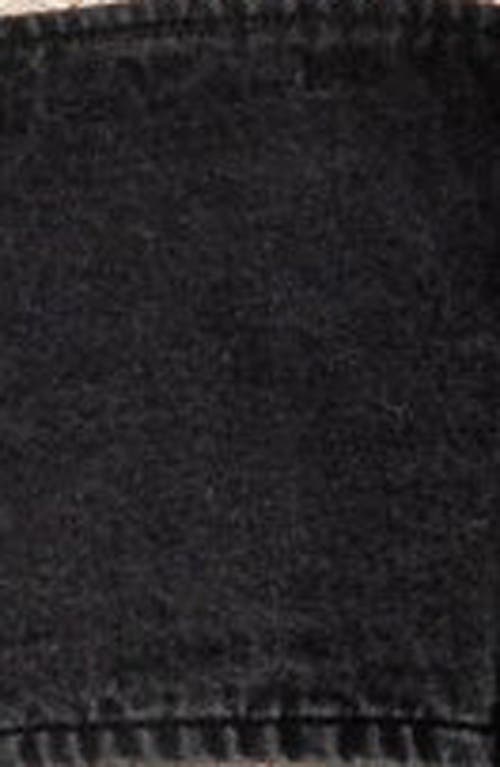 Shop Edikted Karlie Lace Trim Denim Tube Top In Black-washed